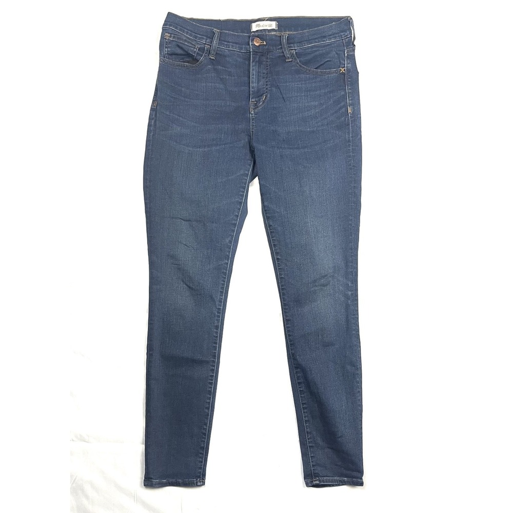 Madewell Roadtripper Womens 30 Blue Skinny Jeans High Rise Stretch Denim G1627